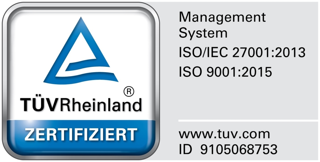 TransFair GmbH Zertifikat Managementsystem ISO/IEC 27001:2013 und ISO 9001:2015
